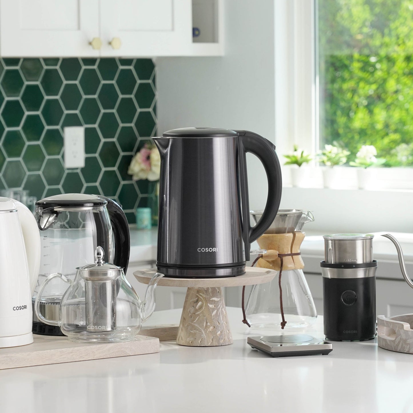 Double-Wall Stainless Steel Electric Kettle
