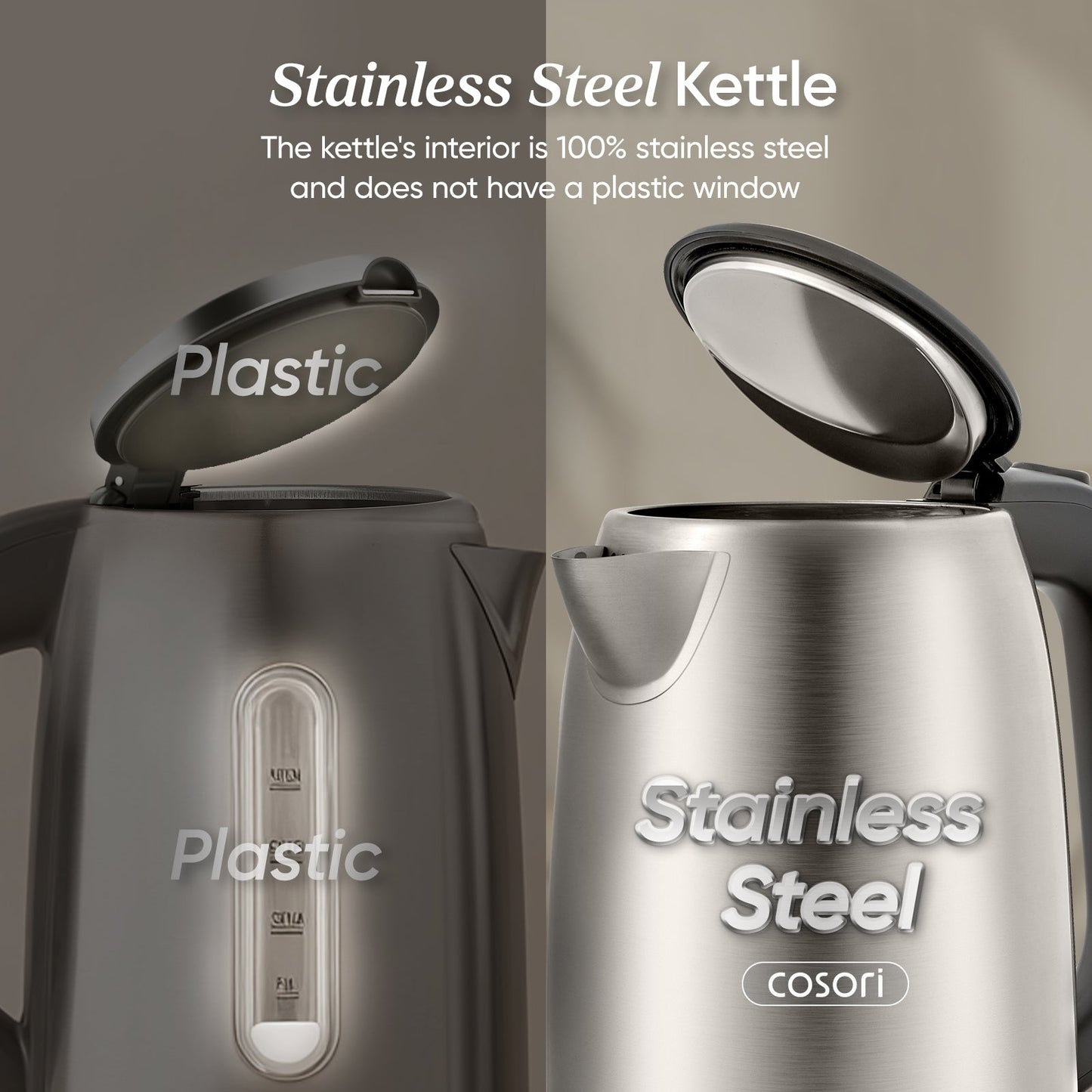 COSORI 1.7L Stainless Steel Electric Kettle SE152