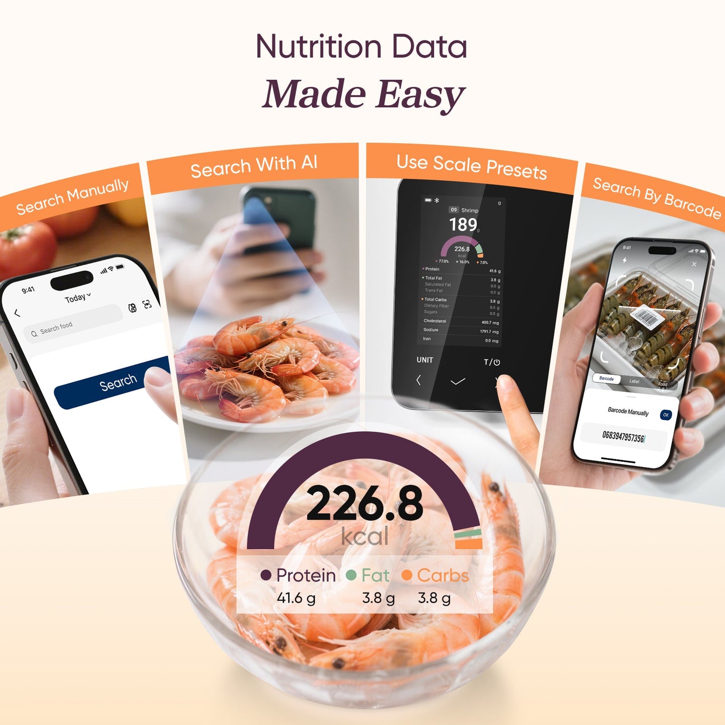 Cosori NutriLens Smart Nutrition Scale