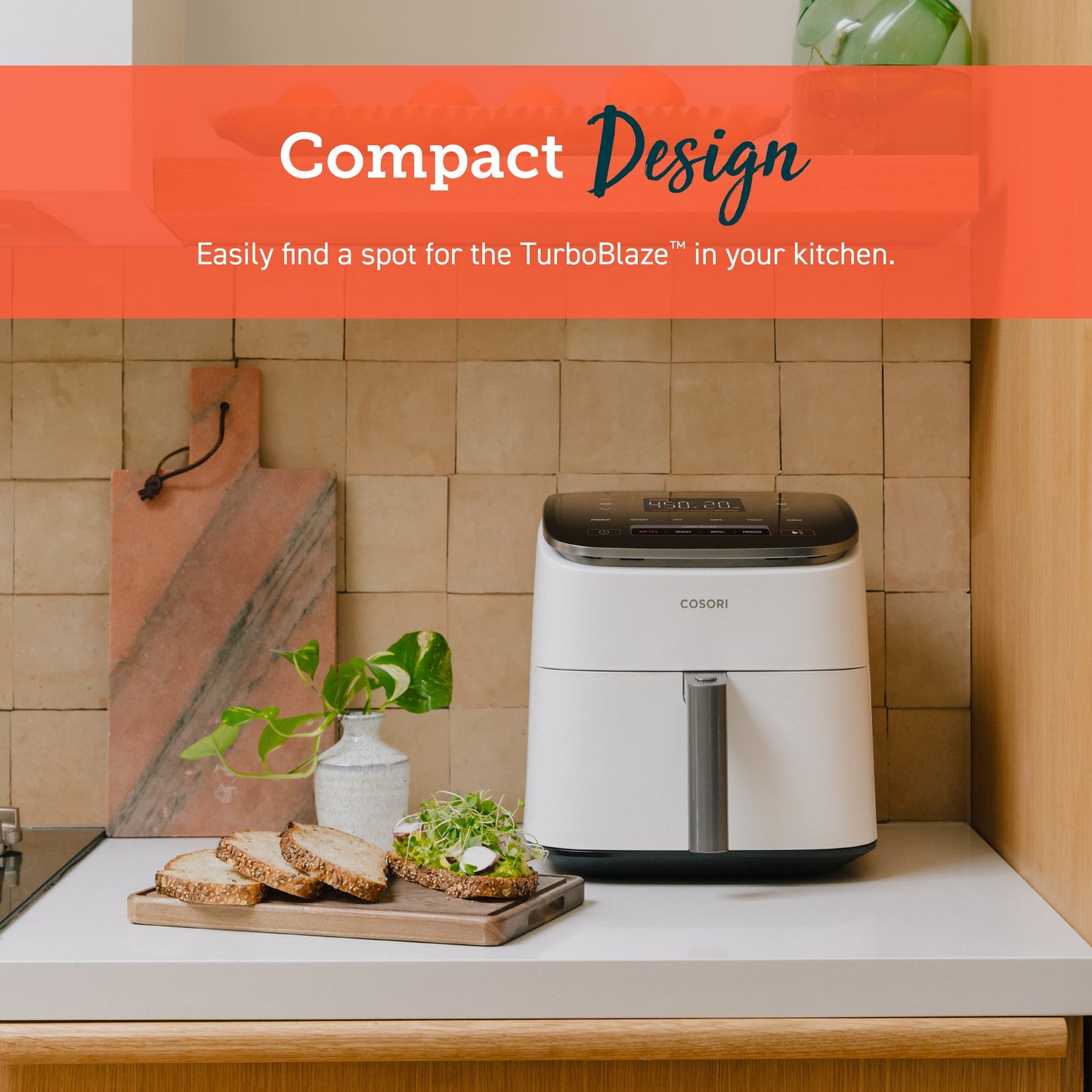 TurboBlaze™ 6.0-Quart Smart Air Fryer - Cream